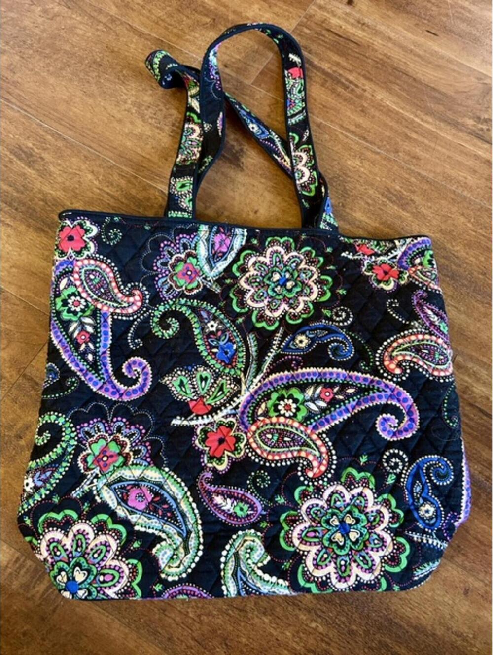 Vera Bradley Quilted Paisley Tote Bag
